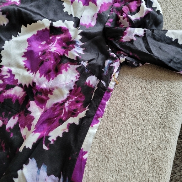 Anthropologie leifsdottir silk floral long sleeve shift dress size 6 - Picture 8 of 12